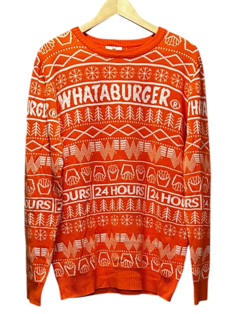 Men's Orange Logo Crewneck Sweater